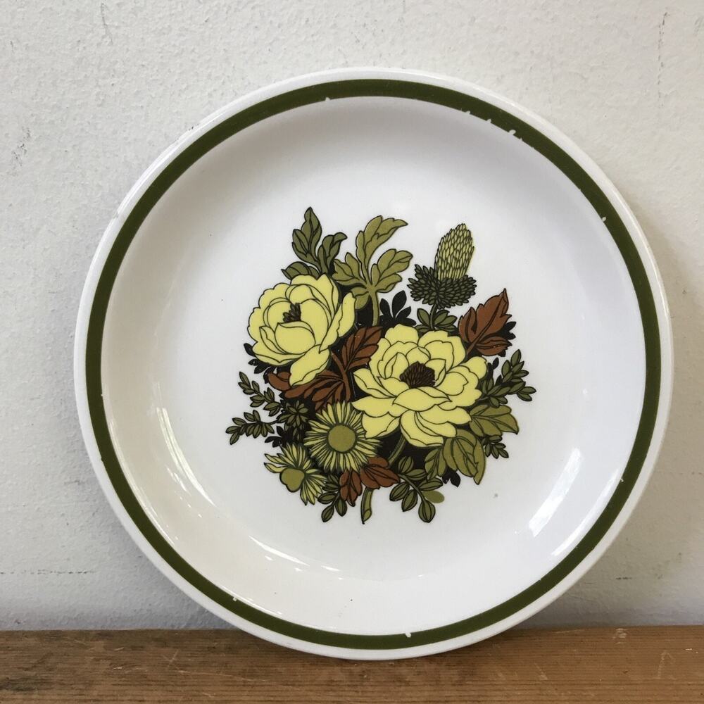 Set Pair 2 Vintage 70s Grindley Staffordshire Mayflower Floral Dessert Plates 6"